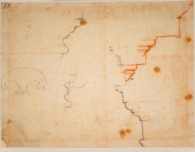 Architectural profiles, 16th century by Michelangelo Buonarroti