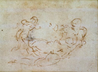 Study of Venus and Cupid by Michelangelo Buonarroti