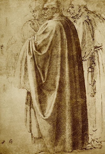 Three Men in Long Robes by Michelangelo Buonarroti