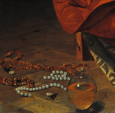 Detail of The Penitent Magdalene by Michelangelo Merisi da Caravaggio