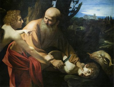 Sacrifice of Isaac by Michelangelo Merisi da Caravaggio