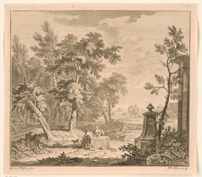 Landscape with Shepherd by Michiel Elgersma