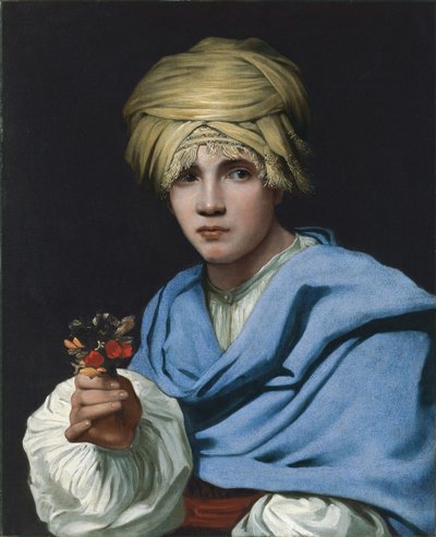 Boy in a Turban Holding a Nosegay by Michiel Sweerts