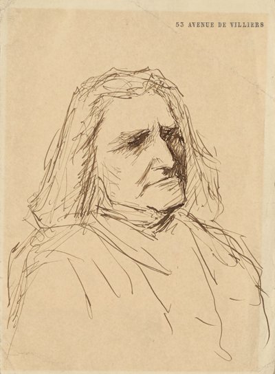 Portrait of Franz Liszt, 1880s by Mihály Munkácsy