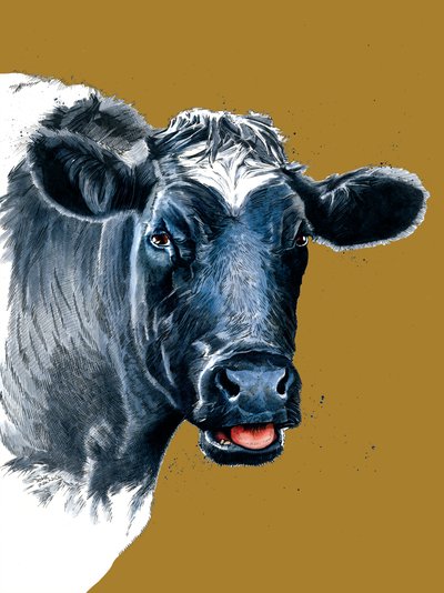 The Cow on Golden Yellow by Mike Davis