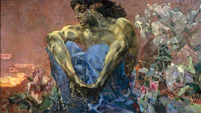 Demon Seated in a Garden by Mikhail Aleksandrovich Vrubel