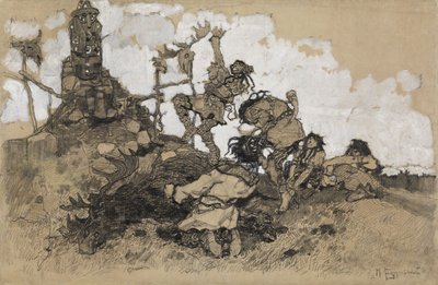 Worshipping Idols by Mikhail Dmitrievich Ezuchevsky