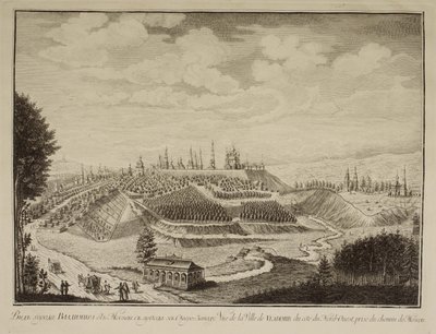 View of the Vladimir Town by Mikhail Ivanovich Makhaev