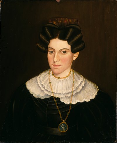 Woman in Black Dress, ca. 1835-1840 by Milton W. Hopkins
