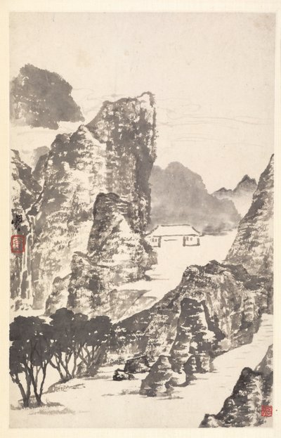 Landscape after Mi Fu by Min Zhen