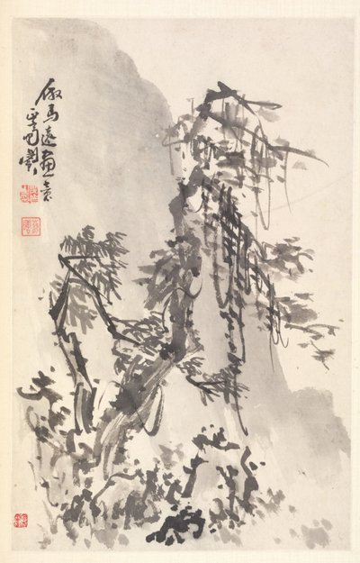 Landscape in the Manner of Ma Yuan by Min Zhen