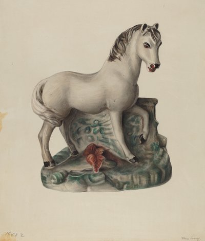 Chalkware Horse by Mina Lowry