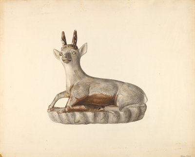Deer Figurine by Mina Lowry