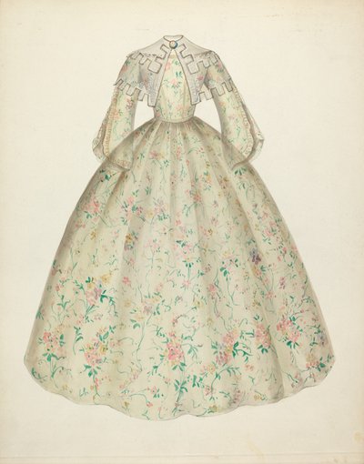 Dress with Cape Collar by Mina Lowry