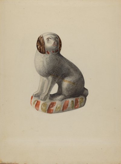 Pa. German Dog Figurine, c. 1937 by Mina Lowry