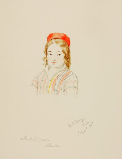 Turkish Girl, Brusa, 1845 by Miner Kilbourne Kellogg
