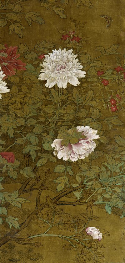 Peonies and butterfly by Ming Dynasty Chinese School