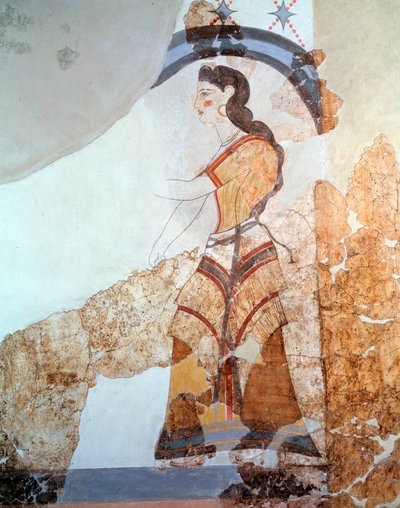 Female figure (fresco) by Minoan