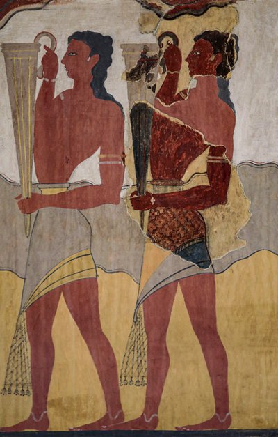 Reconstruction of the procession fresco by Minoan