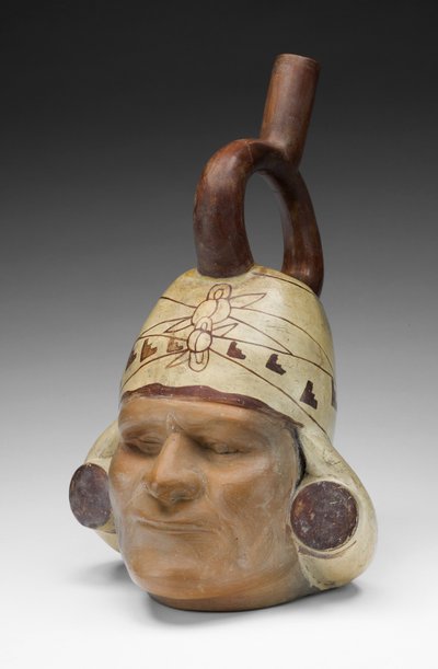 Portrait vessel of a ruler by Moche