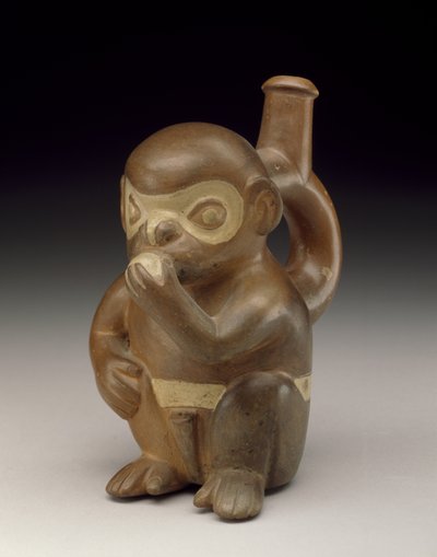 Monkey Vessel, 50-100 AD by Moche Moche