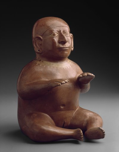 Seated Female Effigy Vessel by Moche Moche