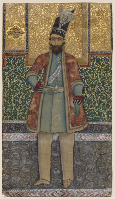 Portrait of Nasir-od-din Shah by Mohammed (attr.to) Esfahani