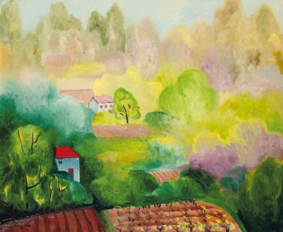 Landscape at Saint Tropez by Moise Kisling