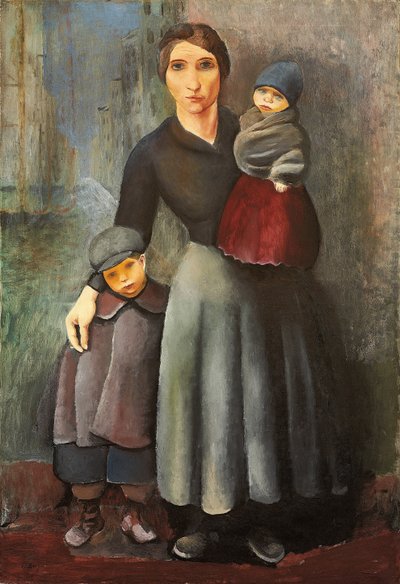 Mother with Her Children by Moise Kisling