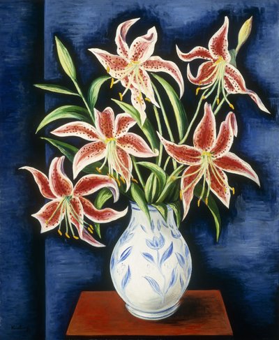 Vase of Lilies by Moise Kisling