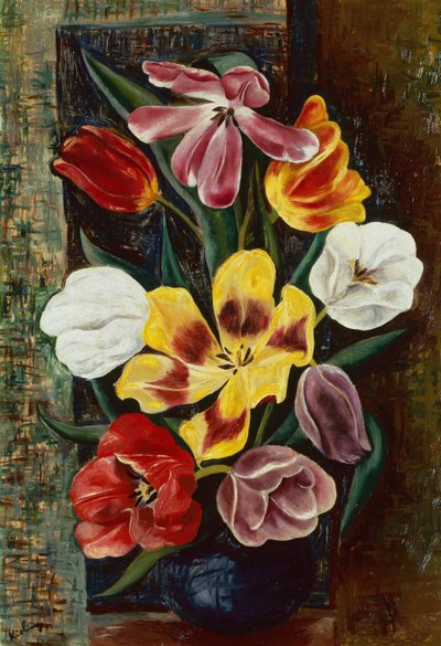 Vase of Tulips by Moise Kisling