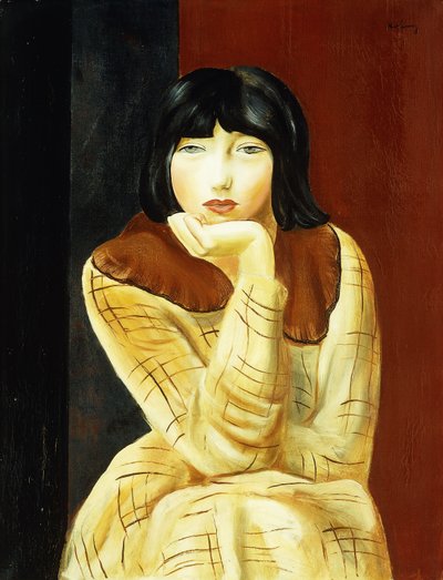 Young Woman Sitting by Moise Kisling