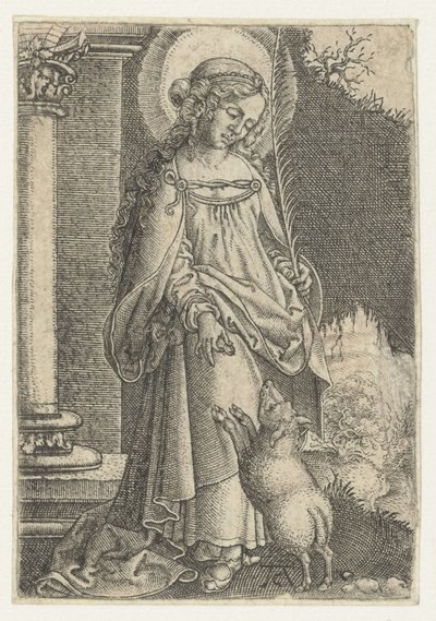 Saint Agnes by Monogrammist AC