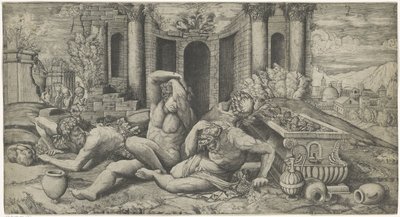 The Grape Harvest by Monogrammist HFE