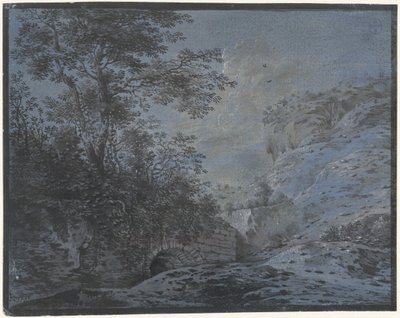 Evening Landscape with Overgrown Ruin by Monogrammist IAR of IAP