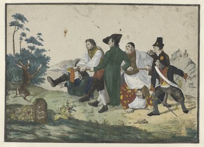 The Seven Swabians and the Hare by Monogrammist KD