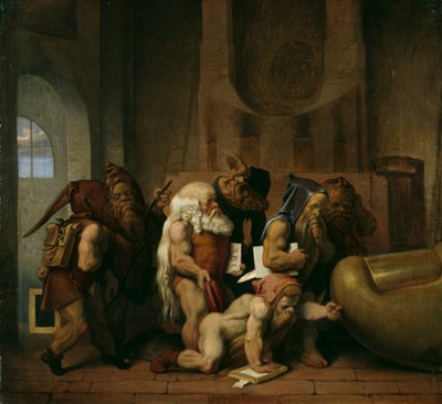 Gnomes at the Toe of Bavaria by Moritz Ludwig von Schwind