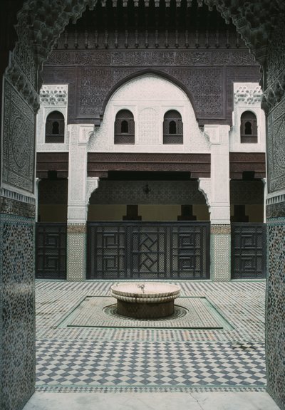 Madrasa Bou Inania, courtyard by Moroccan School