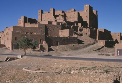 View of a ksar, Dra Valley by Moroccan School