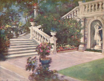 A Garden, Rome by Mortimer L Menpes