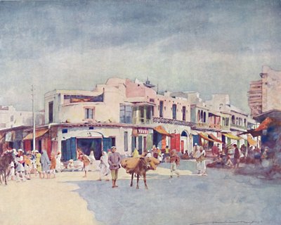A Street Scene by Mortimer L Menpes