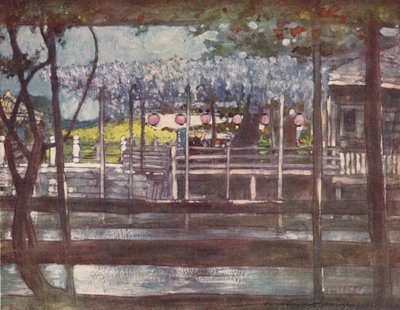 A Wisteria Garden by Mortimer L Menpes