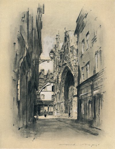 Cathedral at Lillebonne, 1903 by Mortimer L Menpes