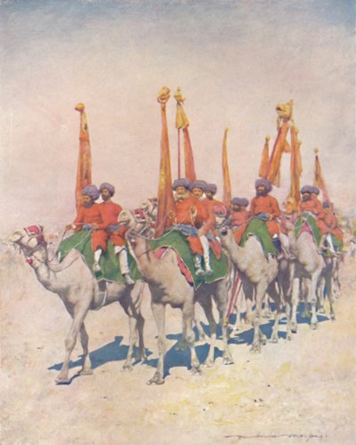 Emblem-bearers of Cutch, 1903 by Mortimer L Menpes