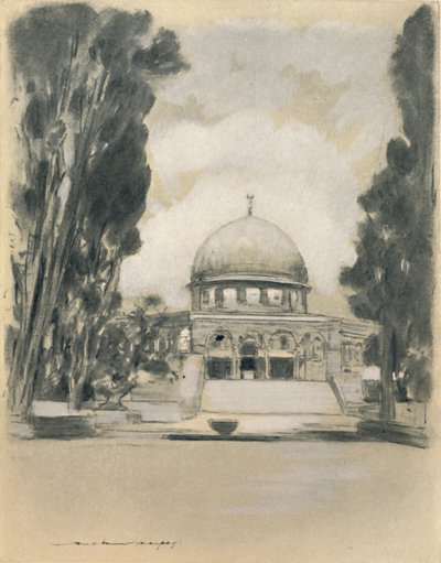 Mosque of Omar, Jerusalem by Mortimer L Menpes