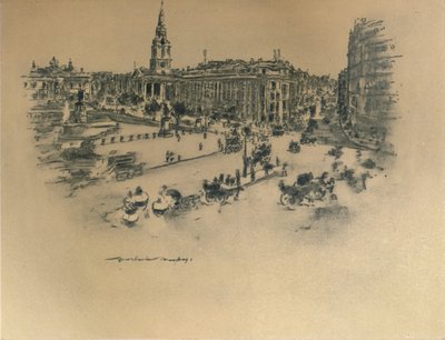 Trafalgar Square by Mortimer L Menpes