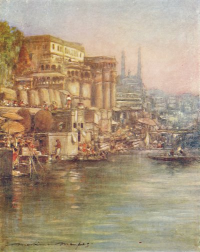 The River Front, Benares, 1905 by Mortimer Ludington Menpes