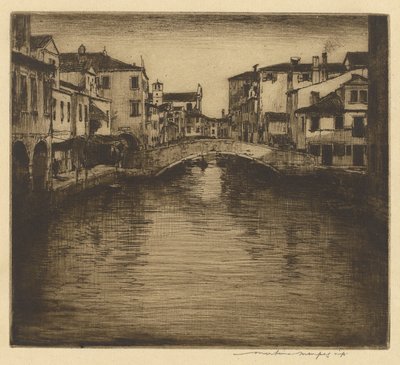 A Side Canal, Venice by Mortimer Menpes
