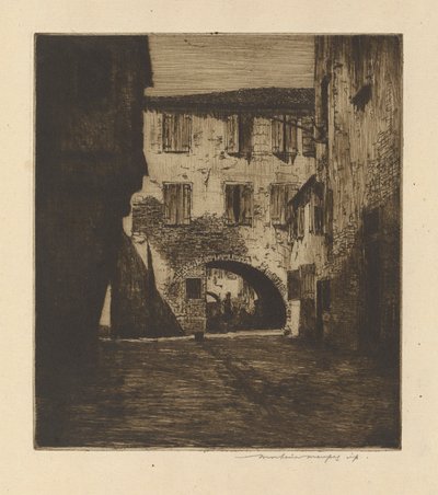 In a Side Street, Chioggia by Mortimer Menpes