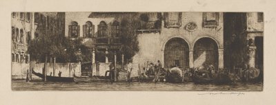 Palazzi on the Canal by Mortimer Menpes